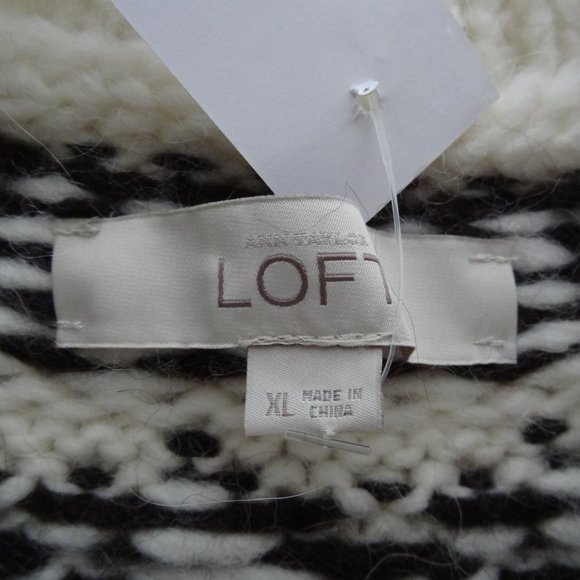 NWT Loft Ann Taylor XL Knit Fair Isle Sweater - Picture 8 of 11
